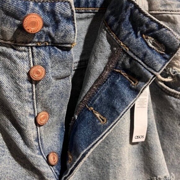 ASOS Curve Distressed Light Wash Mid-Rise Plus Size Skinny Jeans Waist 44W - Picture 9 of 11